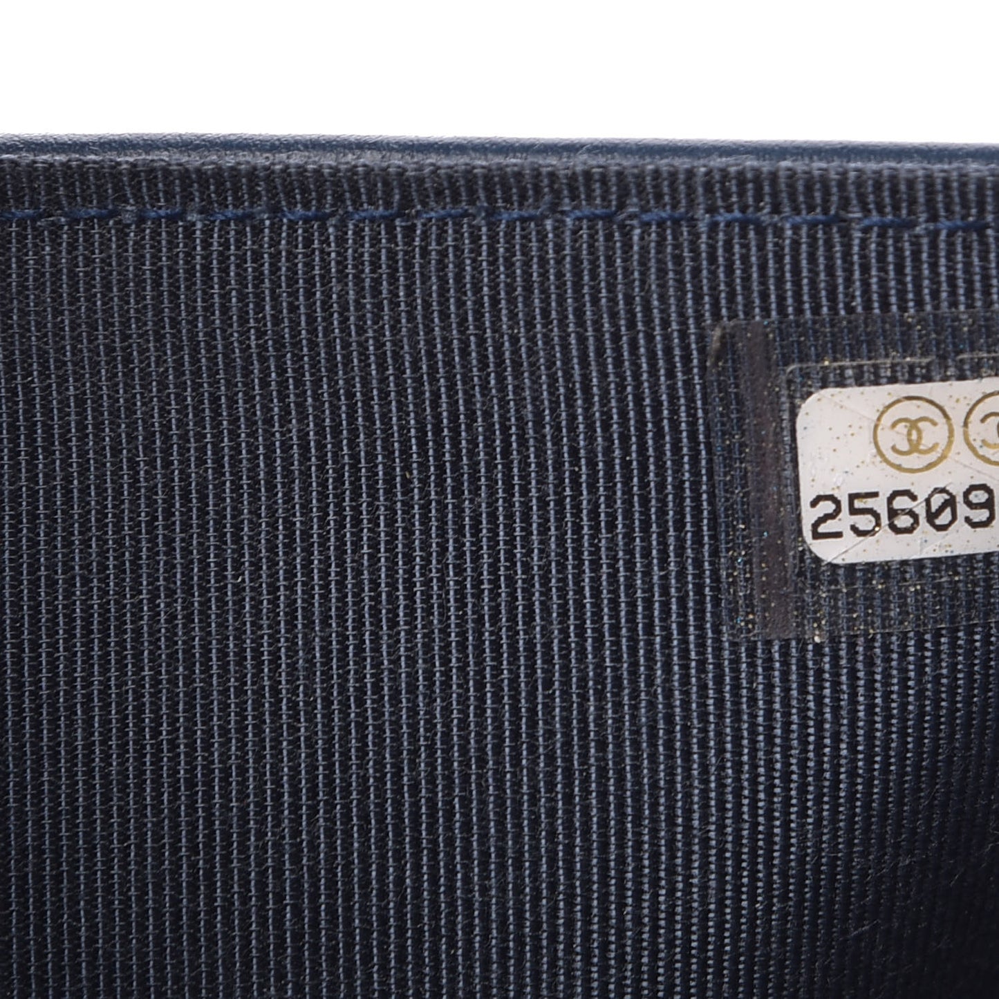 Metallic Caviar Quilted Medium Flap Wallet Dark Blue