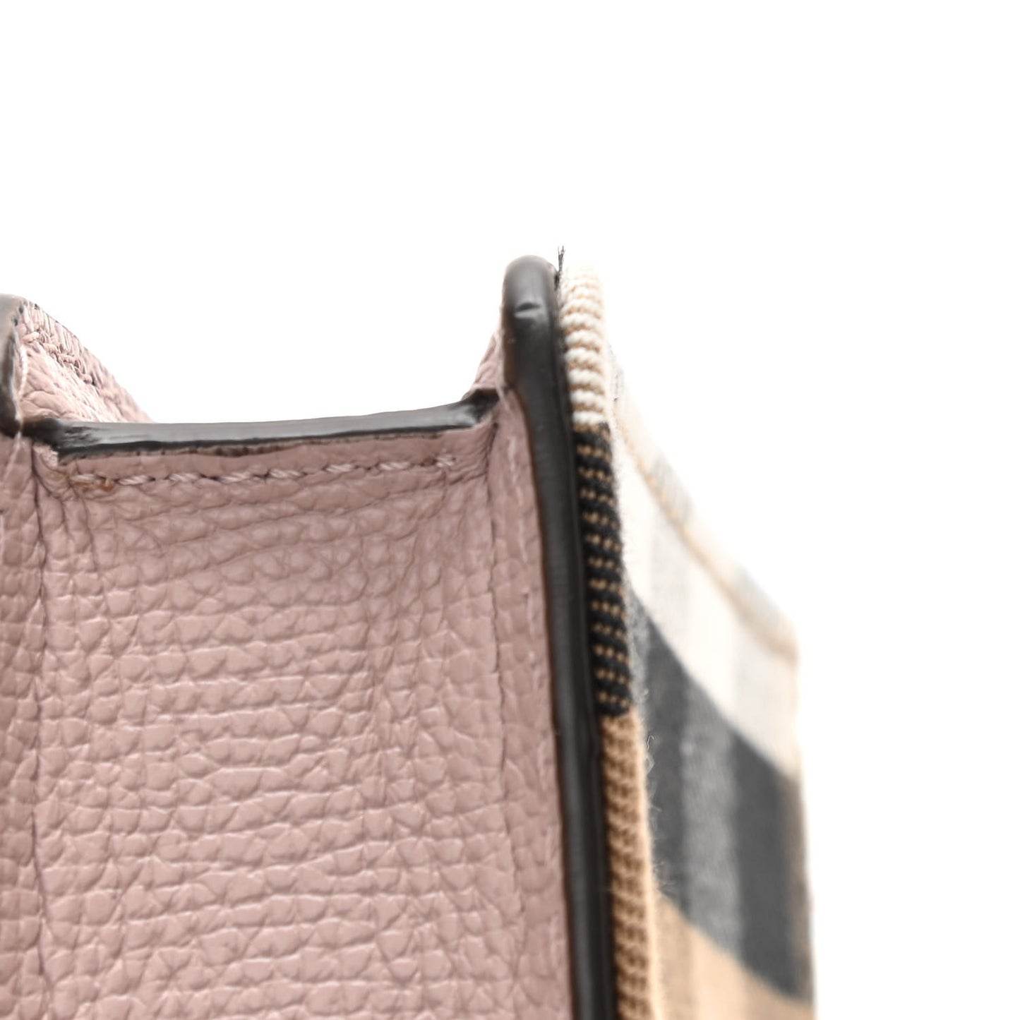 Grained Calfskin House Check Tartan Mix Hampshire Wallet On Chain Pink