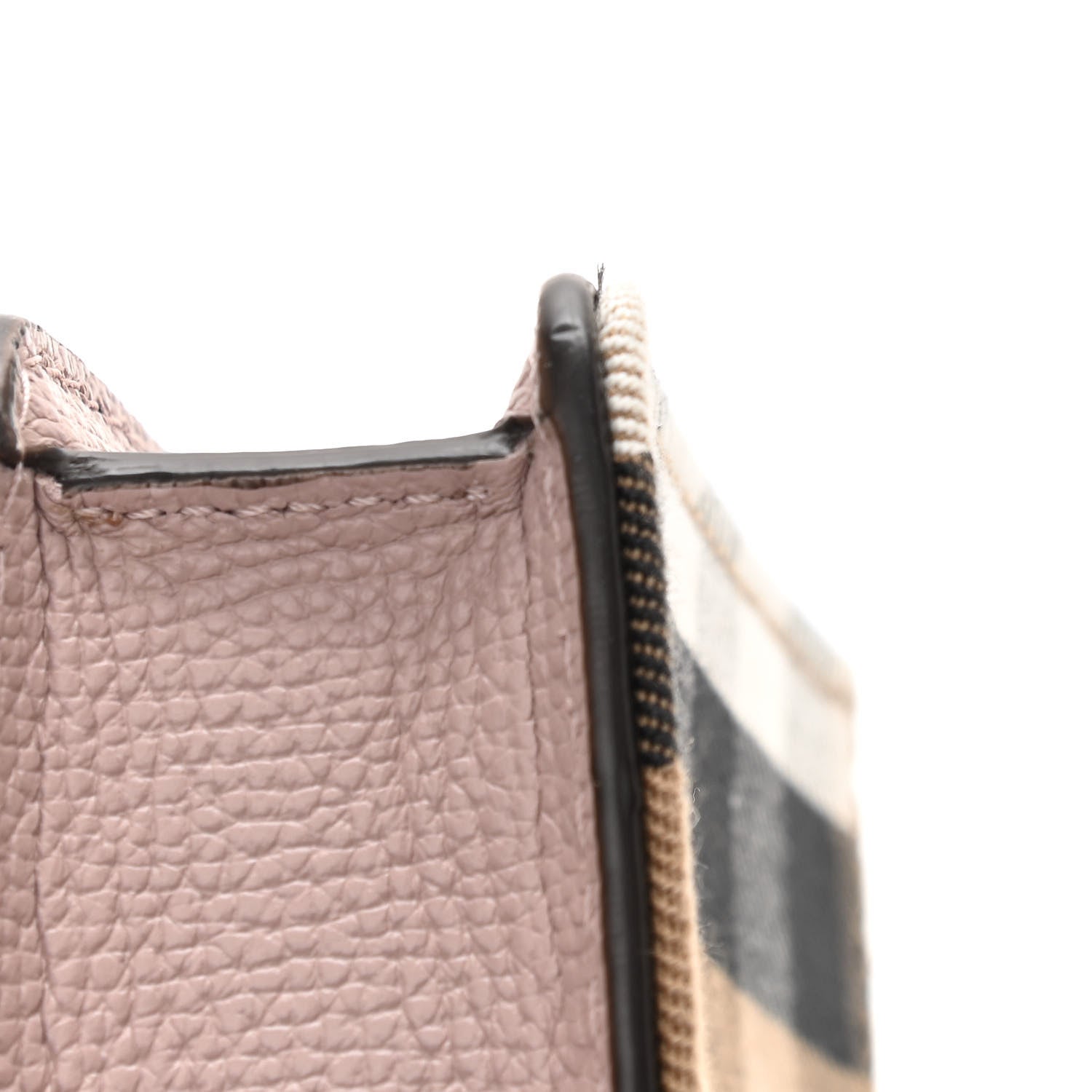 Burberry Grained Calfskin House Check Tartan Mix Hampshire Wallet On Chain Pink 10 of 10