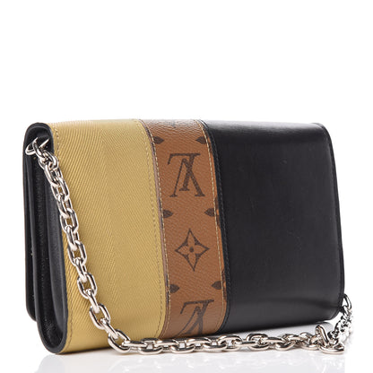 Louis Vuitton Calfskin Reverse Monogram Studded Night Lights Twist Chain Wallet 3 of 13