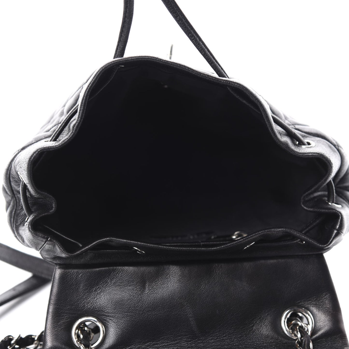Lambskin Quilted Small Urban Spirit Backpack Black