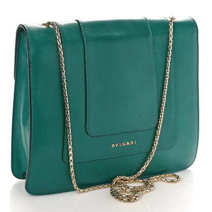 Bulgari Calfskin Serpenti Forever Crossbody Emerald Green 3 of 11