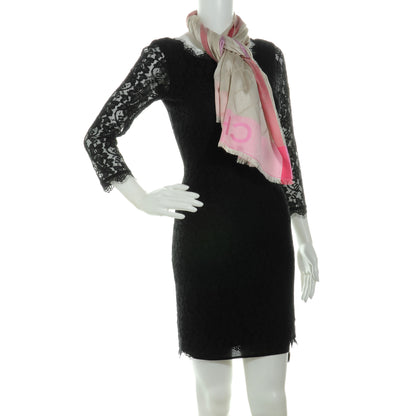 Chanel Cashmere Silk Diamond Logo Scarf 2 of 5