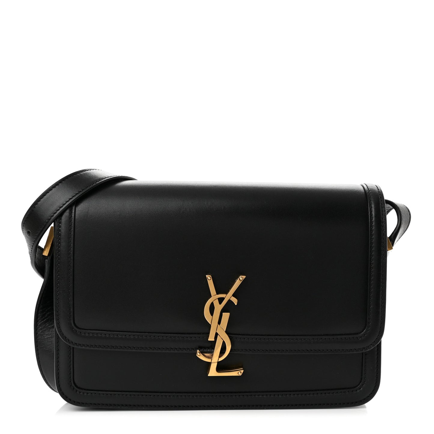 Box Calfskin Monogram Medium Solferino Satchel Black