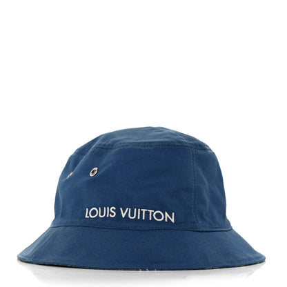 Louis Vuitton Monogram Denim Transformable Bob Bucket Hat 58 Blue 5 of 9