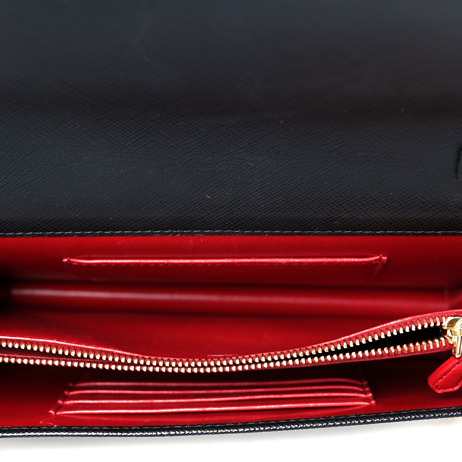Prada Saffiano Lux Metal Logo Monochrome Mini Flap Chain Shoulder Bag Black 5 of 11