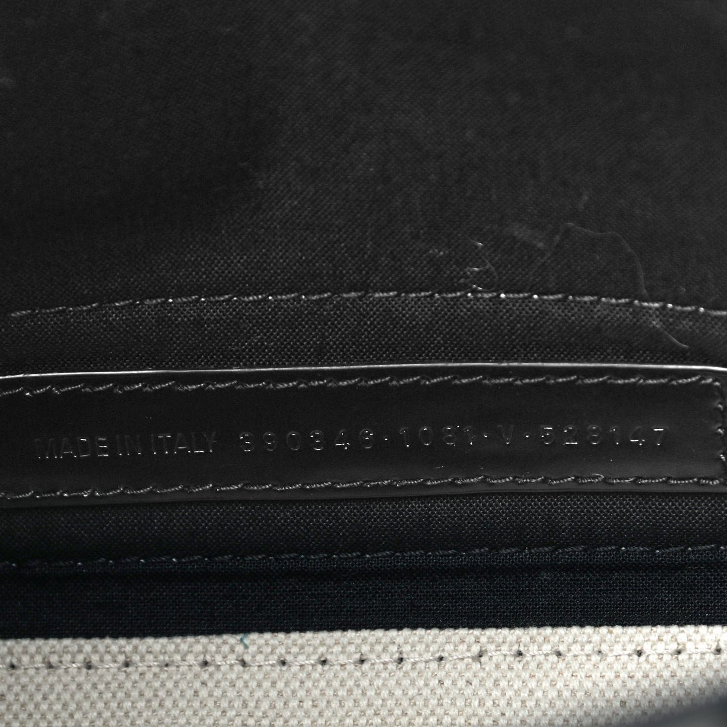 Cotton Canvas Calfskin Navy Cabas XS Natural Black