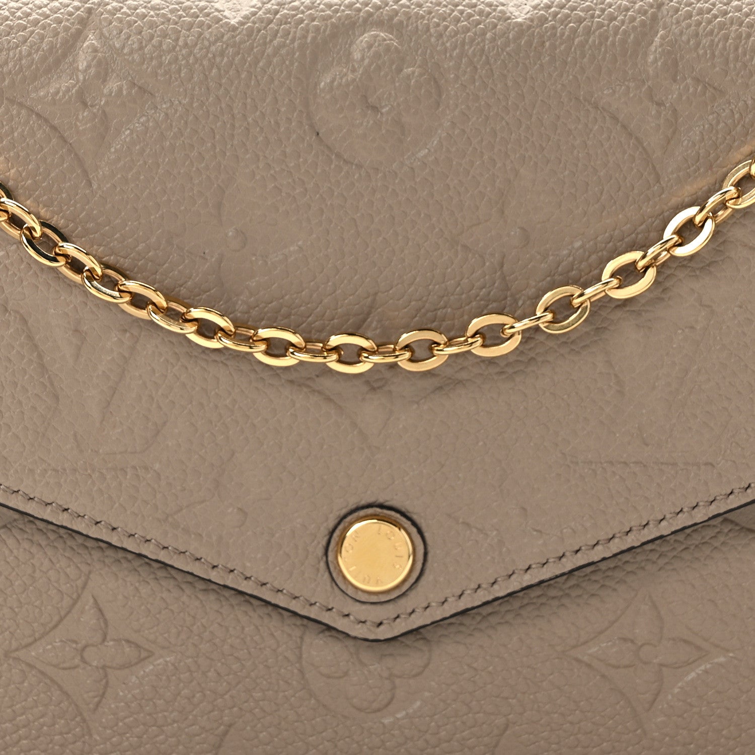 Louis Vuitton Empreinte Pochette Felicie Chain Wallet Tourterelle 8 of 11