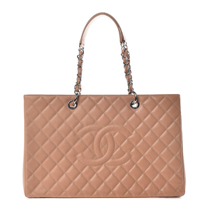 Chanel Caviar Quilted XL Grand Shopping Tote GST Beige 1 of 15