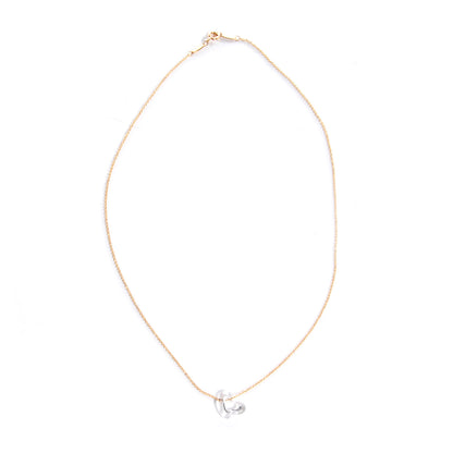 Tiffany 18k Gold Elsa Peretti Rock Crystal Open Heart Necklace 3 of 6