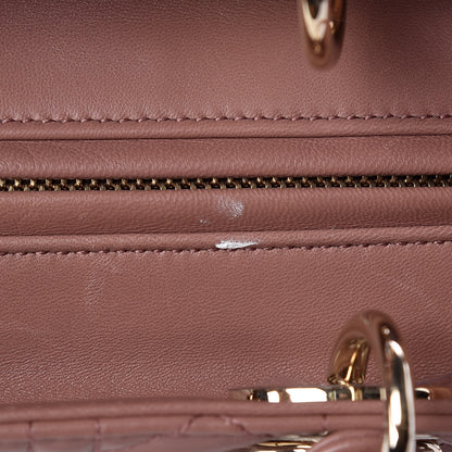 Christian Dior Lambskin Cannage Medium Lady Dior Beige 10 of 10