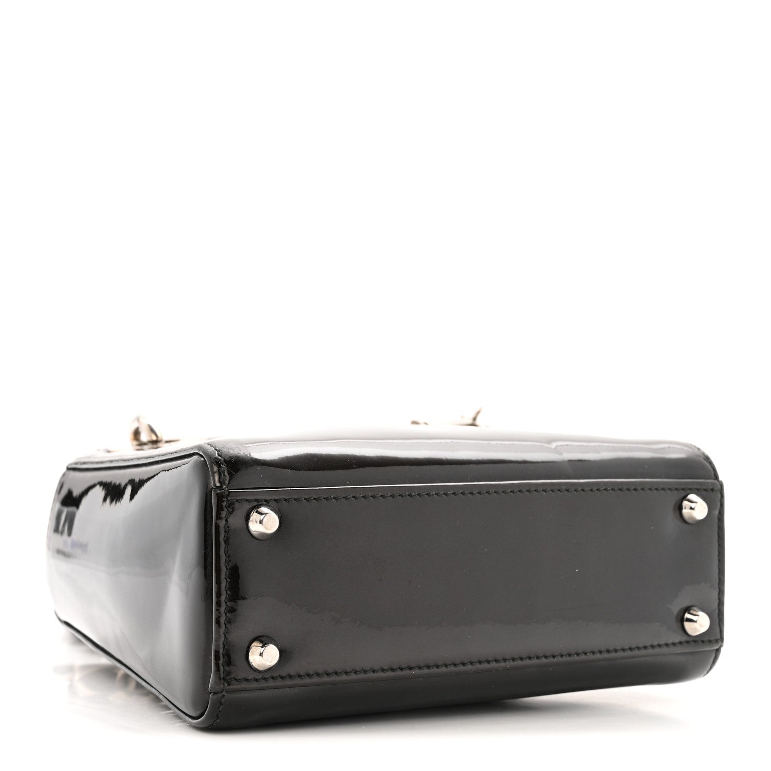 Christian Dior Patent Mini Lady Dior Black 4 of 13