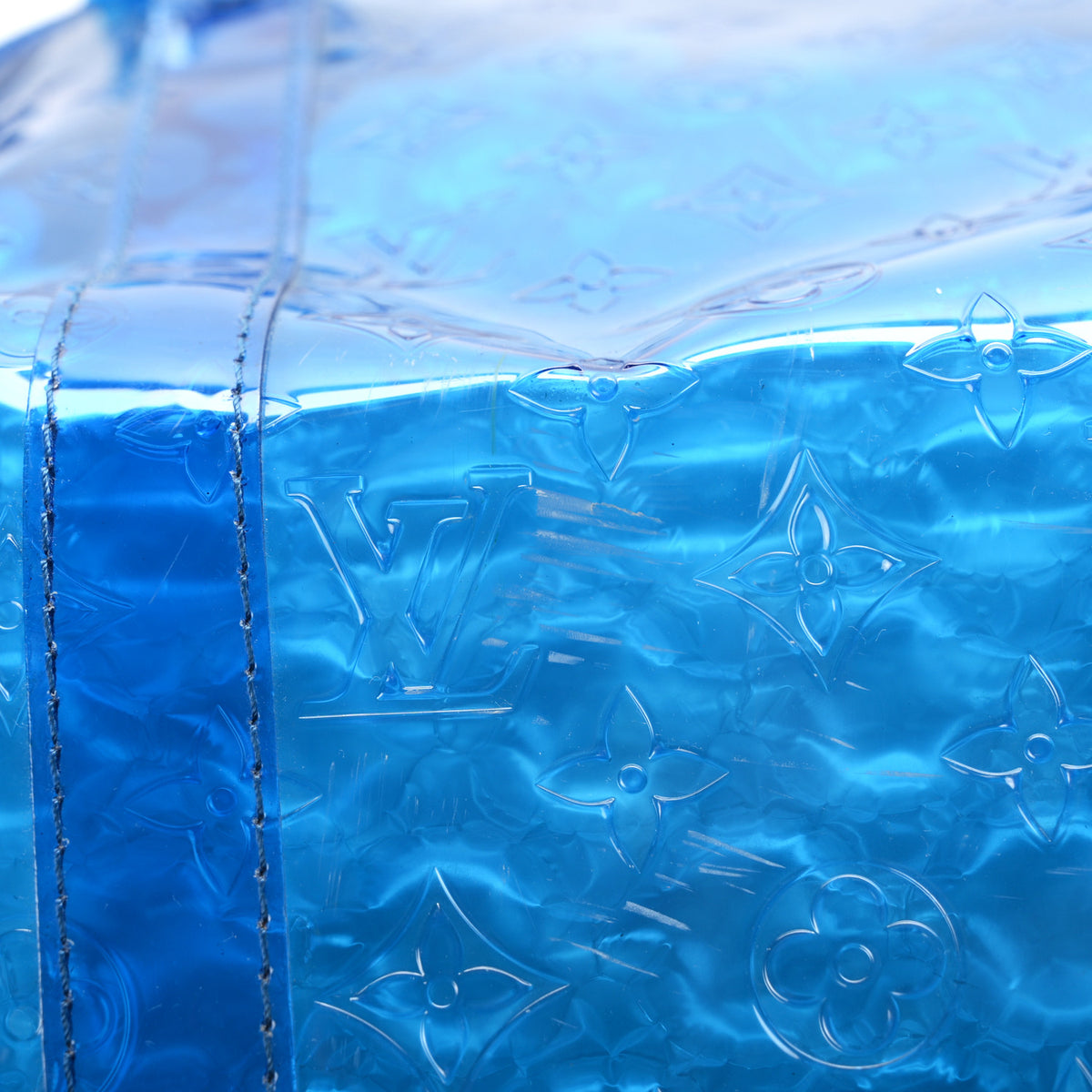 PVC Monogram Keepall Bandouliere 50 Blue