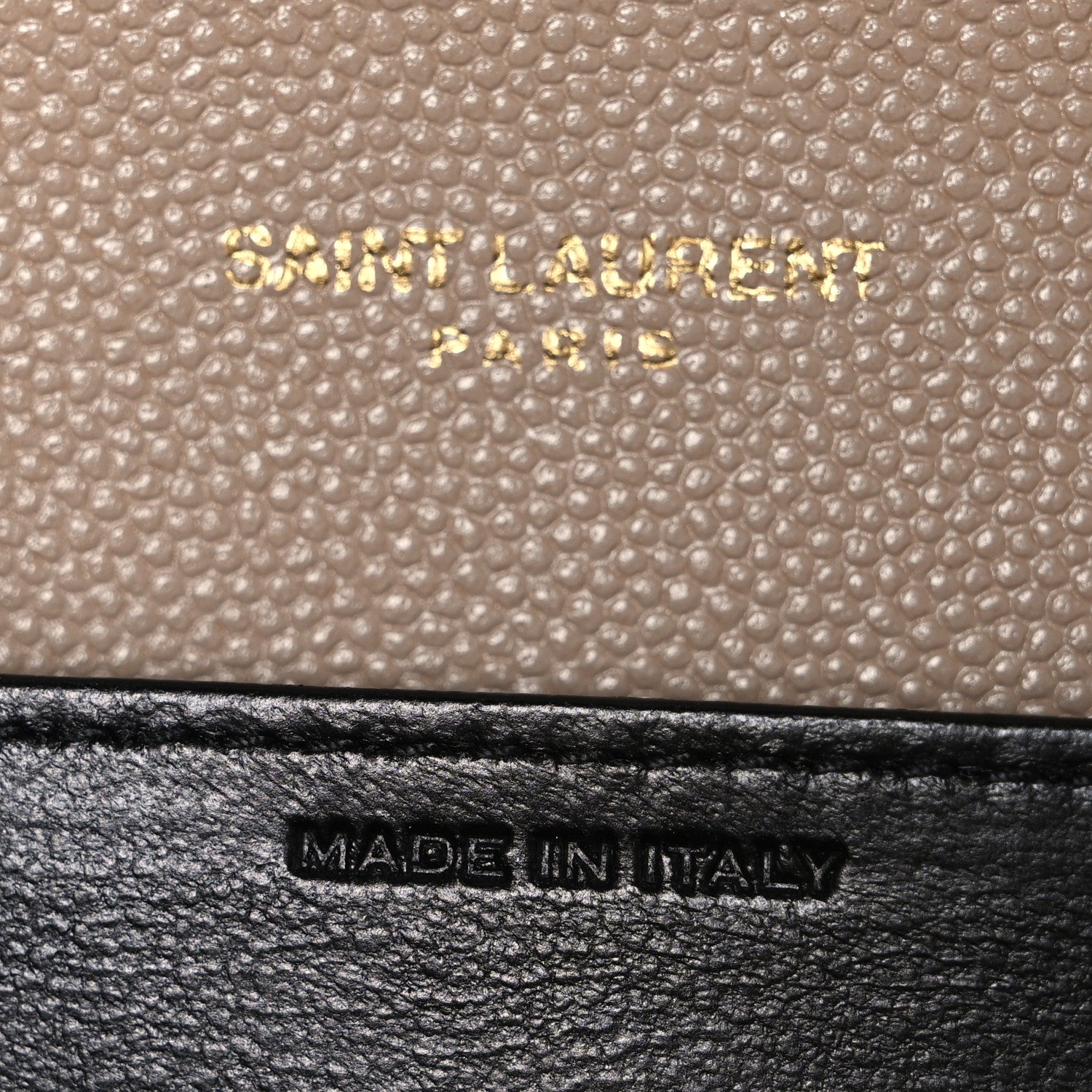 Saint Laurent Grain De Poudre Monogram Uptown Chain Wallet Dark Beige 7 of 11