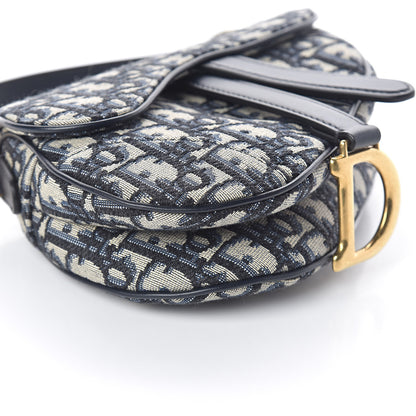 Christian Dior Oblique Mini Saddle Bag Blue 7 of 8