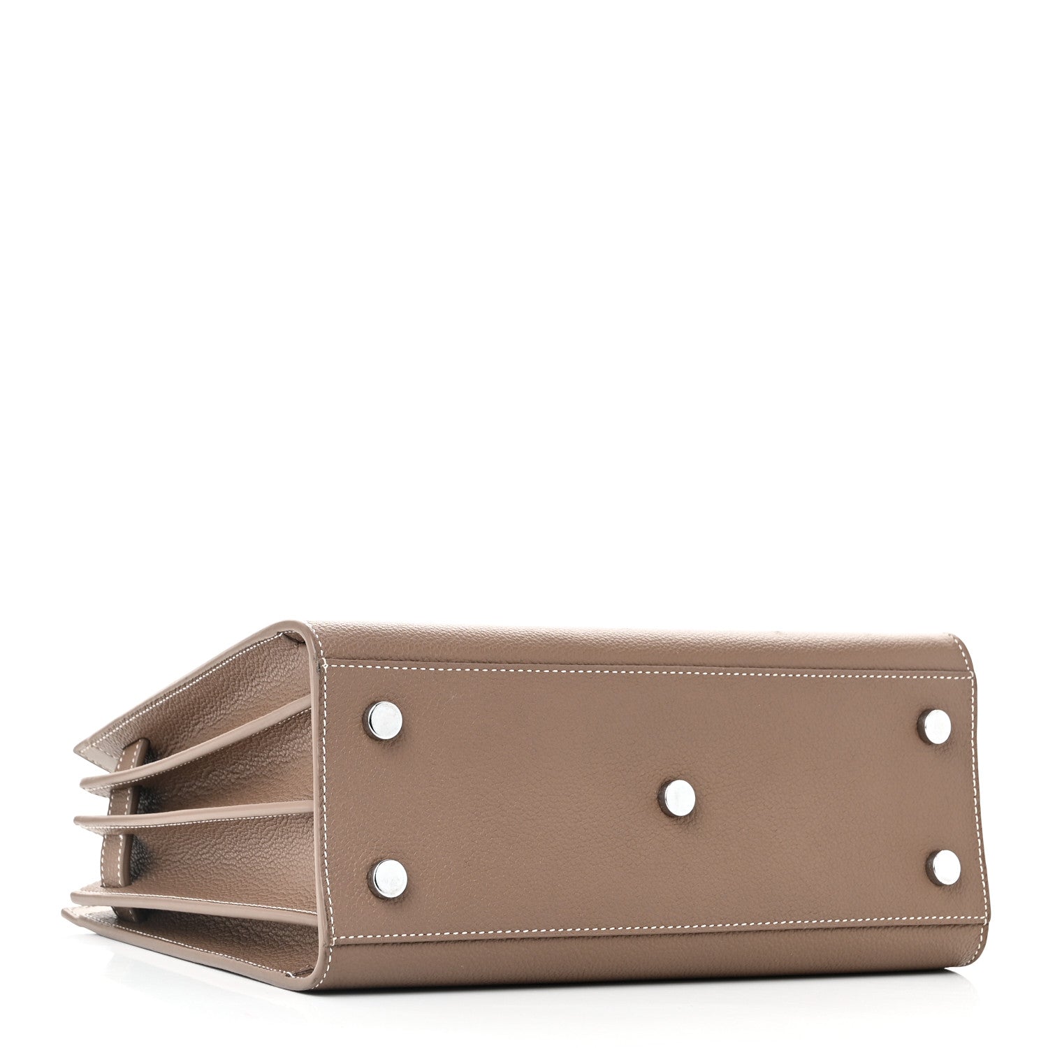 Saint Laurent Grained Calfskin Topstich Baby Sac De Jour Taupe 4 of 9
