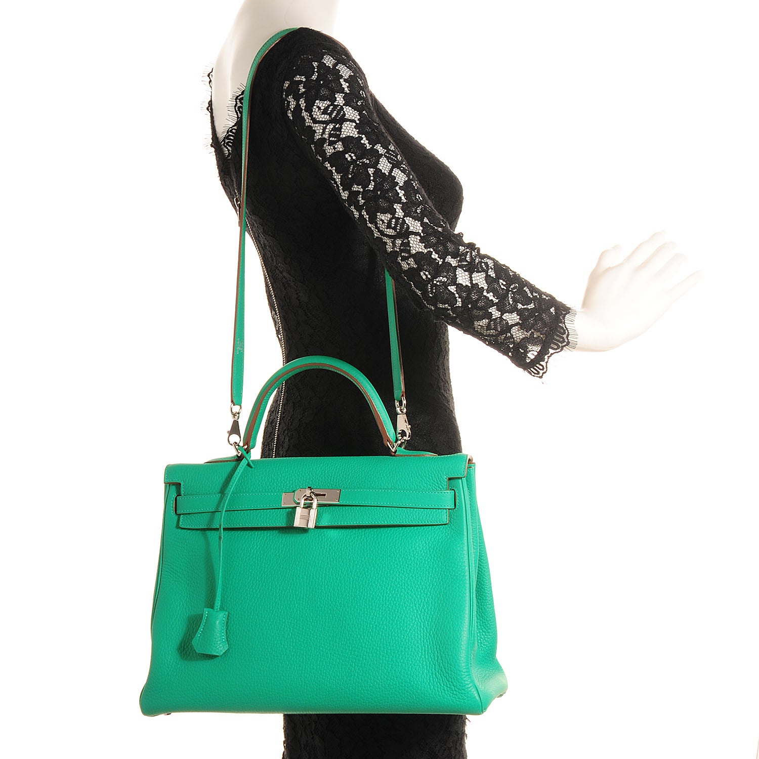 Hermes Taurillon Clemence Kelly Retourne 35 Menthe 2 of 24