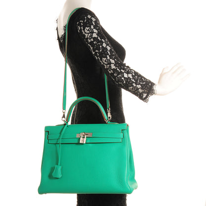 Hermes Taurillon Clemence Kelly Retourne 35 Menthe 2 of 24