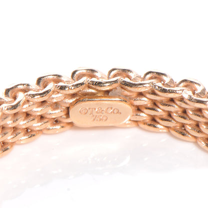 Tiffany 18k Rose Gold Narrow Mesh Somerset Ring 6.5 4 of 4