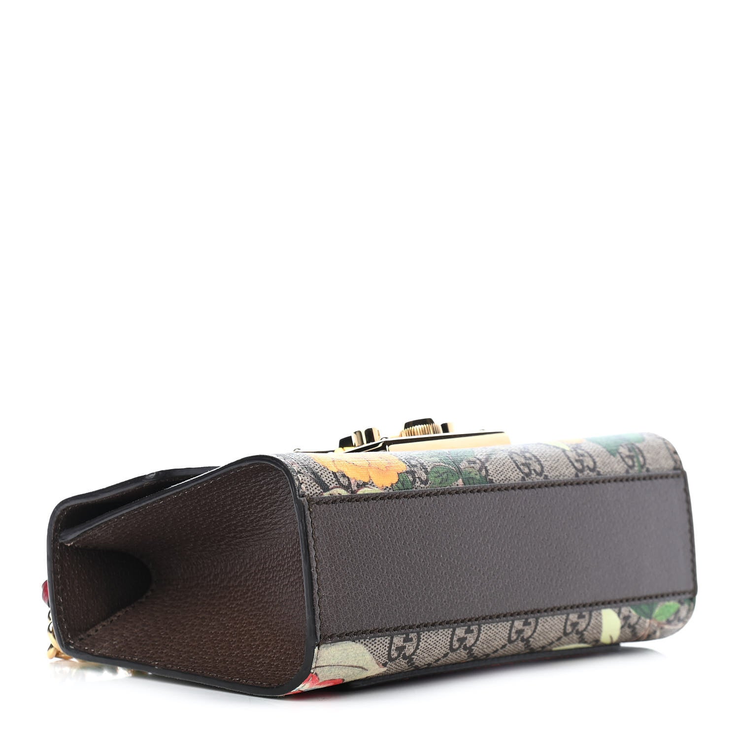 Gucci GG Supreme Monogram Tian Small Padlock Shoulder Bag Beige Multicolor New Acero 4 of 9