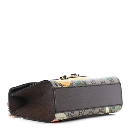 Gucci GG Supreme Monogram Tian Small Padlock Shoulder Bag Beige Multicolor New Acero 4 of 9