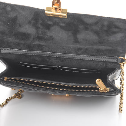 Christian Dior Lambskin Cannage Dioraddict Wallet On Chain Clutch Black 6 of 9