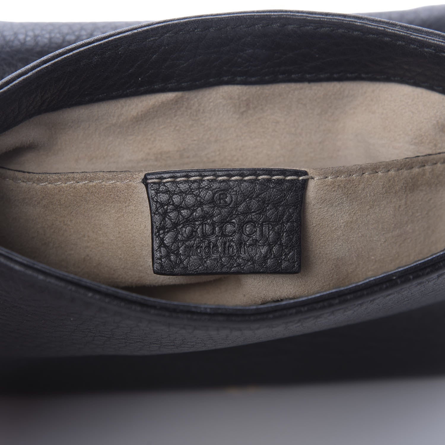 Gucci Pebbled Calfskin Small 1973 Chain Shoulder Bag Black 8 of 11