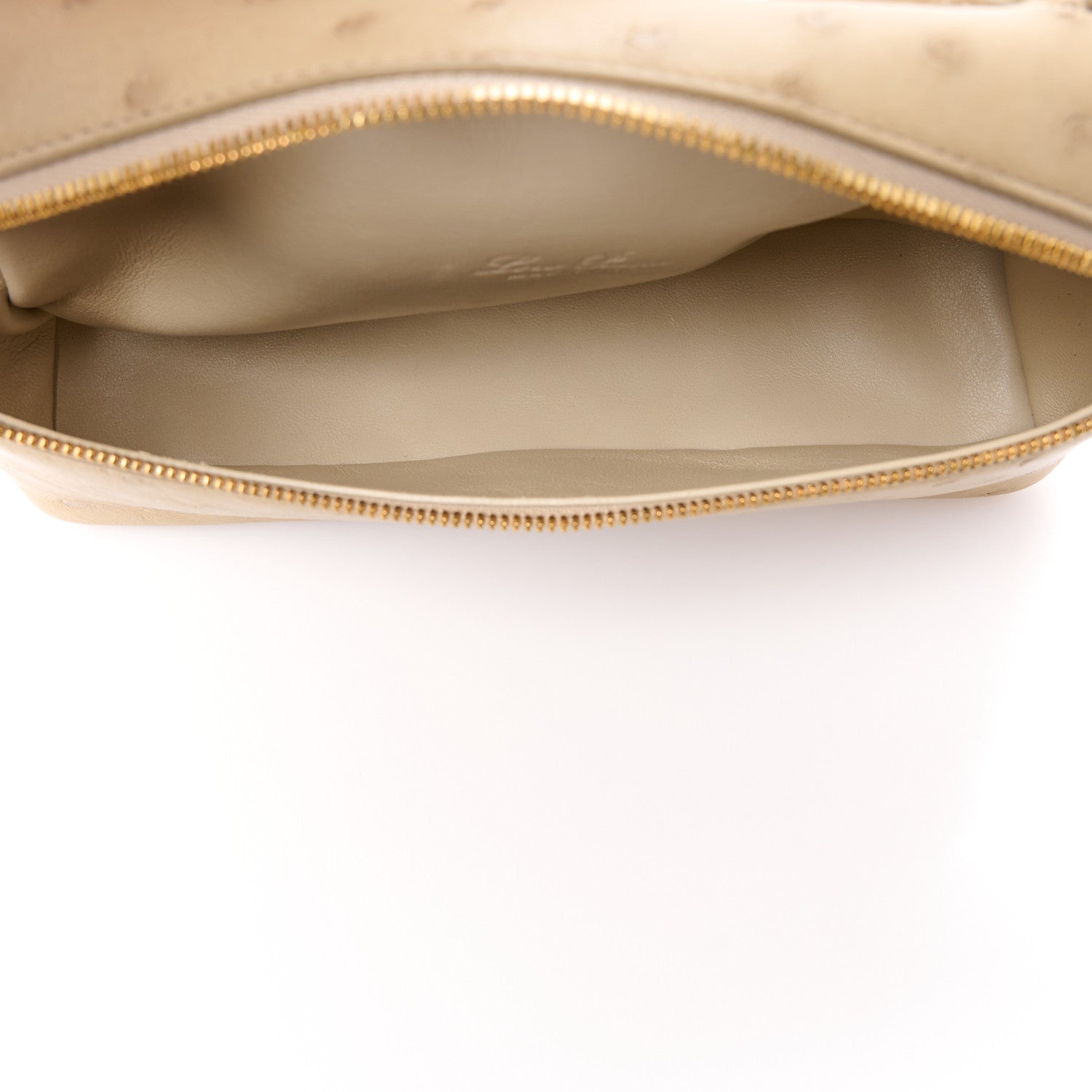 Loro Piana Ostrich L19 Extra Pocket Pouch Beige 5 of 10