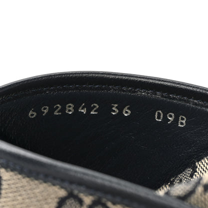 Gucci Monogram Criss Cross Platform Slide Sandals 36 Beige Blue 8 of 9