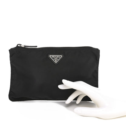 Prada Re-Nylon Saffiano Vela Necessaire Flat Pouch Black 2 of 9