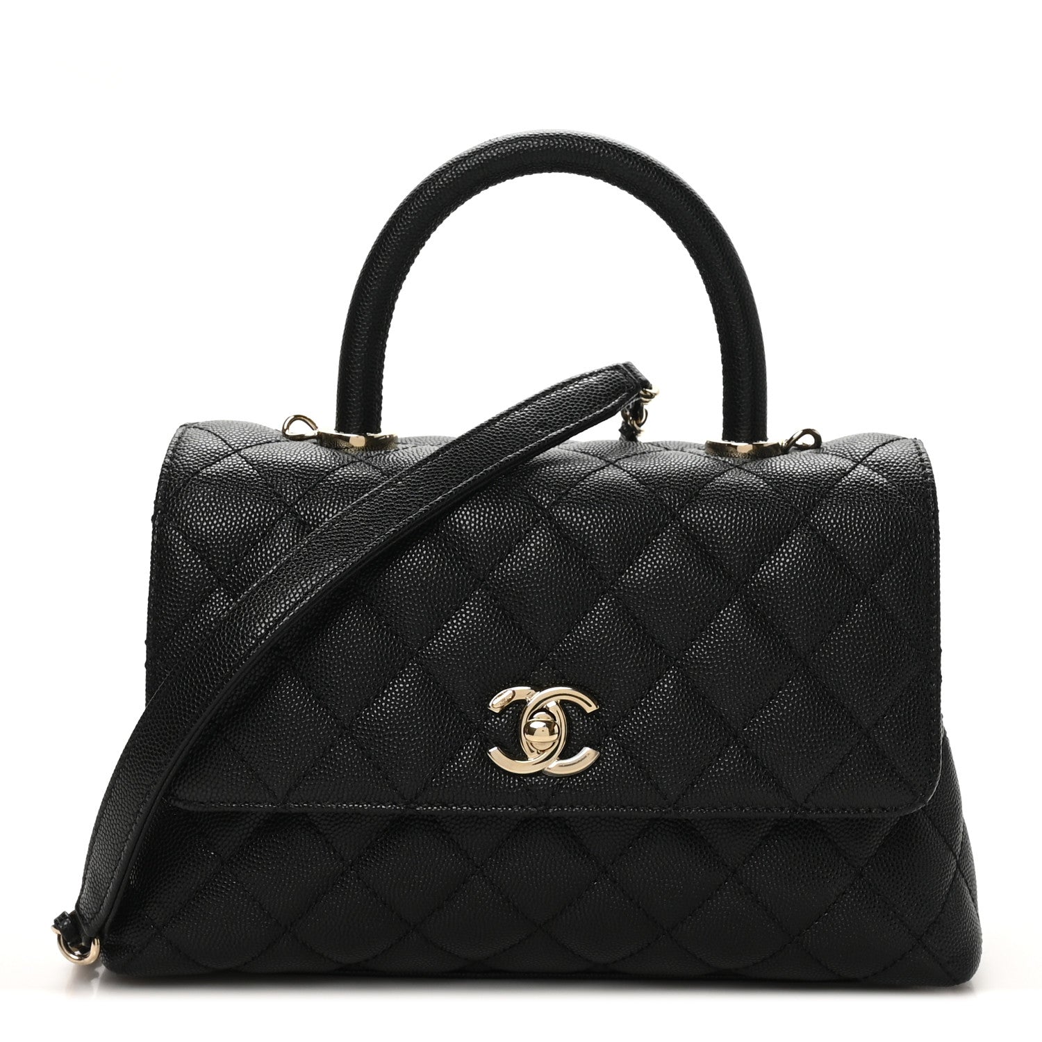 Chanel Caviar Quilted Mini Coco Handle Flap Black Black 1 of 10