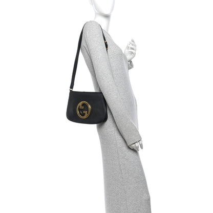 Gucci Roxy Calfskin Blondie Chain Shoulder Flap Bag Black 2 of 9