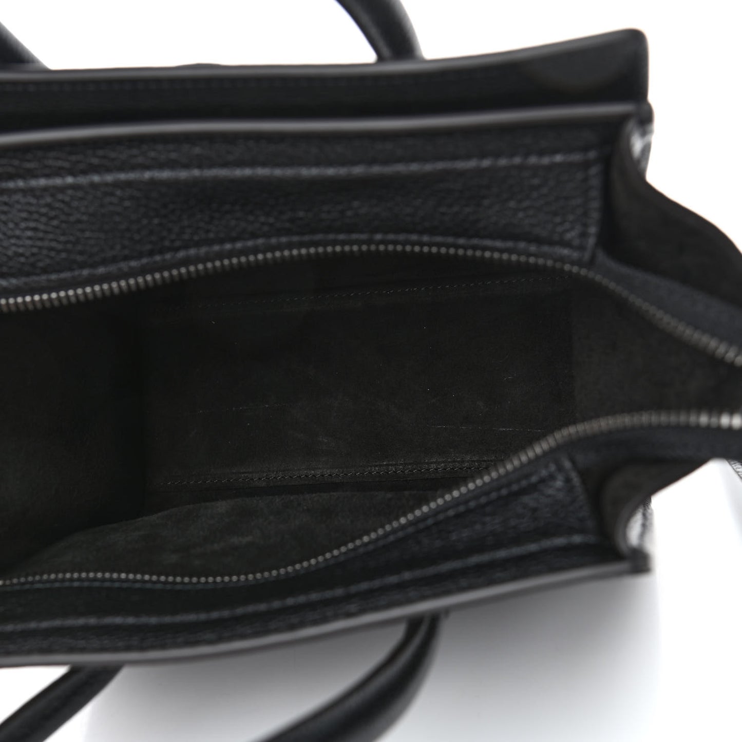 Drummed Calfskin Nano Luggage Black