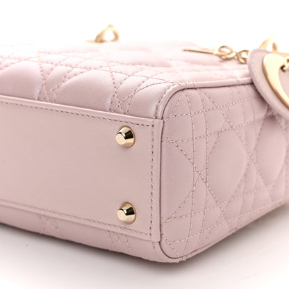 Christian Dior Lambskin Cannage Mini Lady Dior Rose Clair 10 of 10