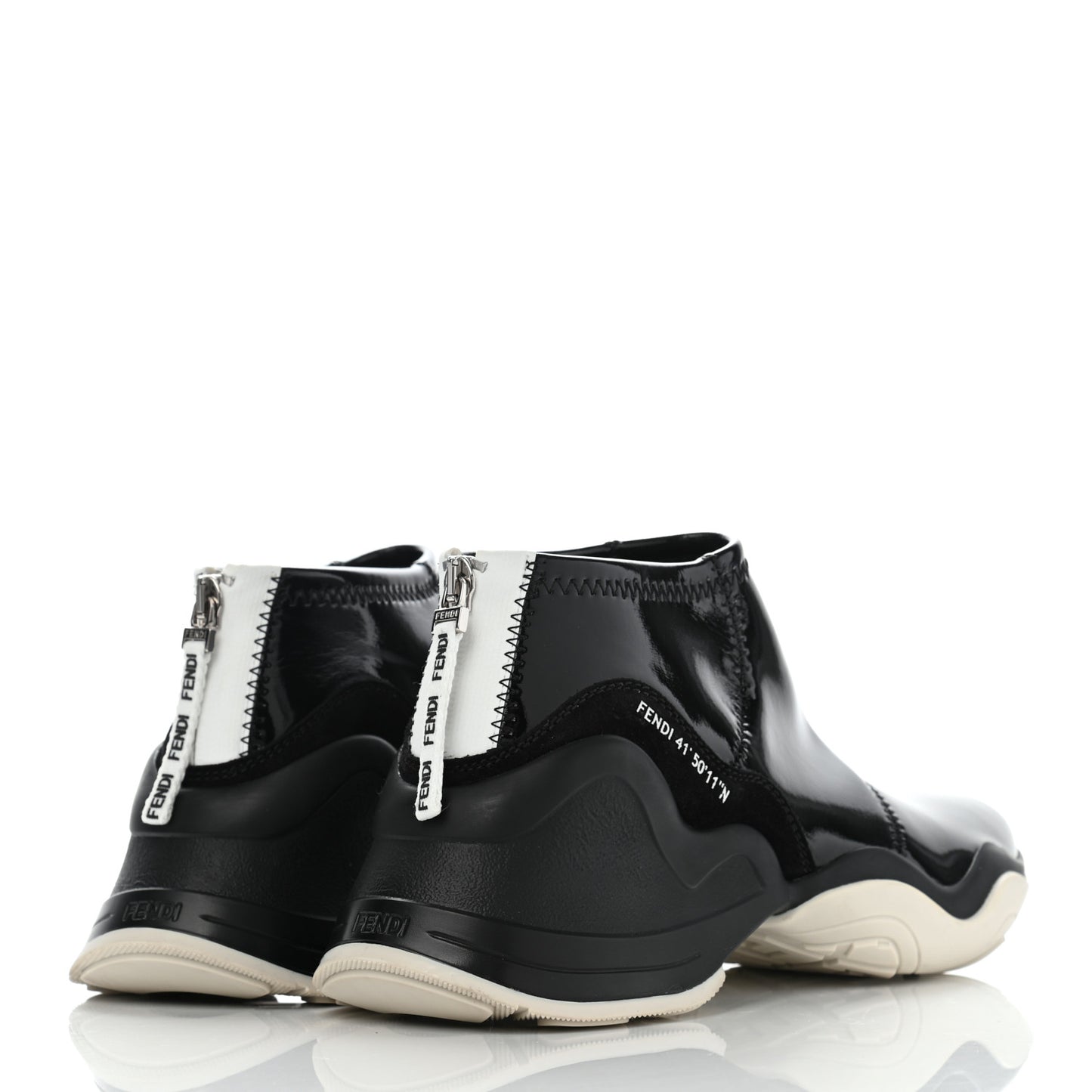 Vernice High-Tech Womens FFluid Zip Up Sneakers 38.5 Black White