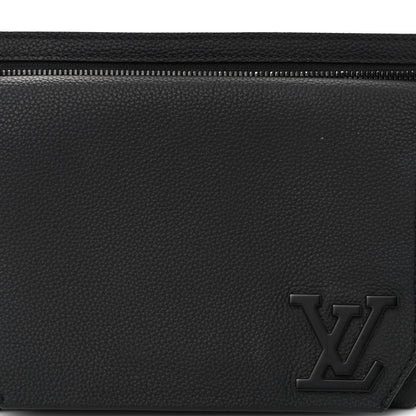 Louis Vuitton Grained Calfskin Aerogram Takeoff Sling Black 8 of 11