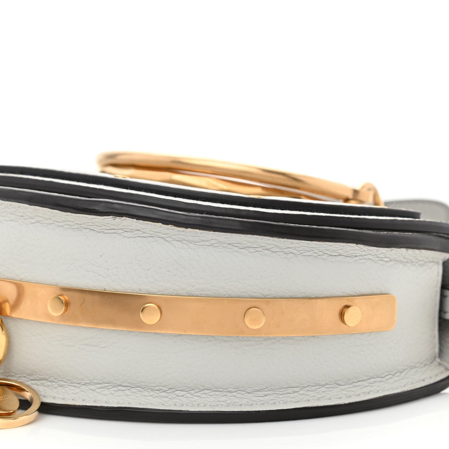 Calfskin Small Nile Bracelet Minaudiere Bag Airy Grey