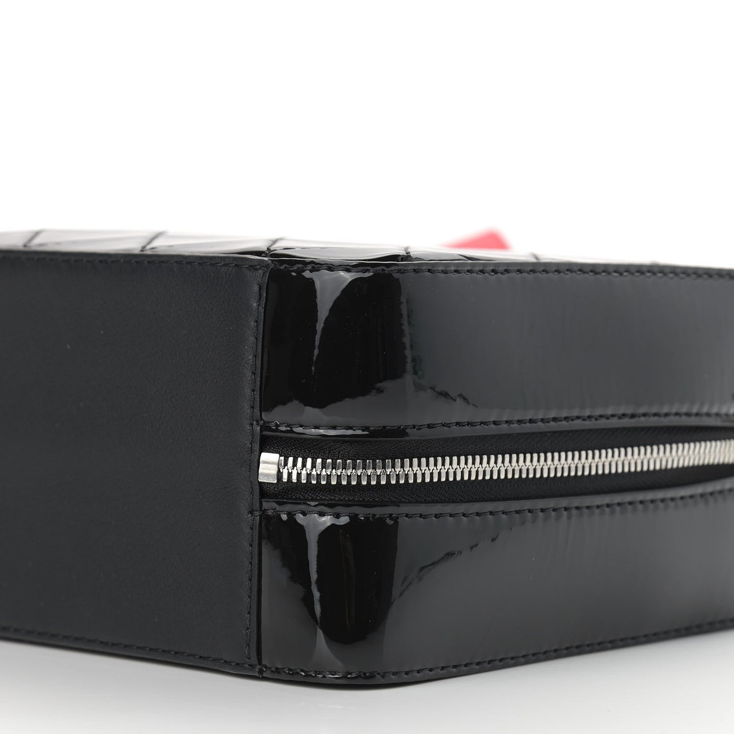 Patent Quilted Travel Kit Vanity Case Black