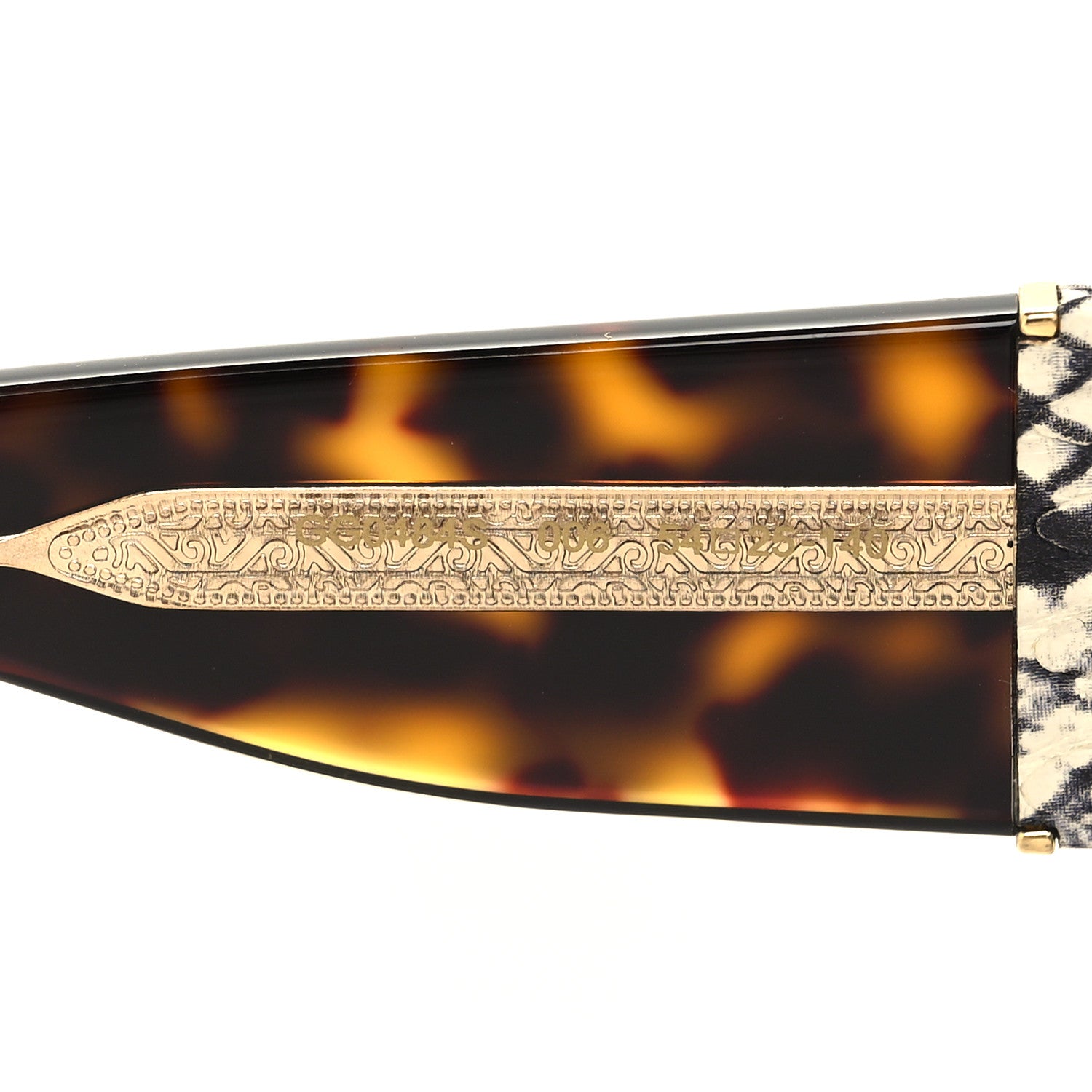 Gucci Snakeskin Acetate Square Sunglasses GG0484S Havana 7 of 8