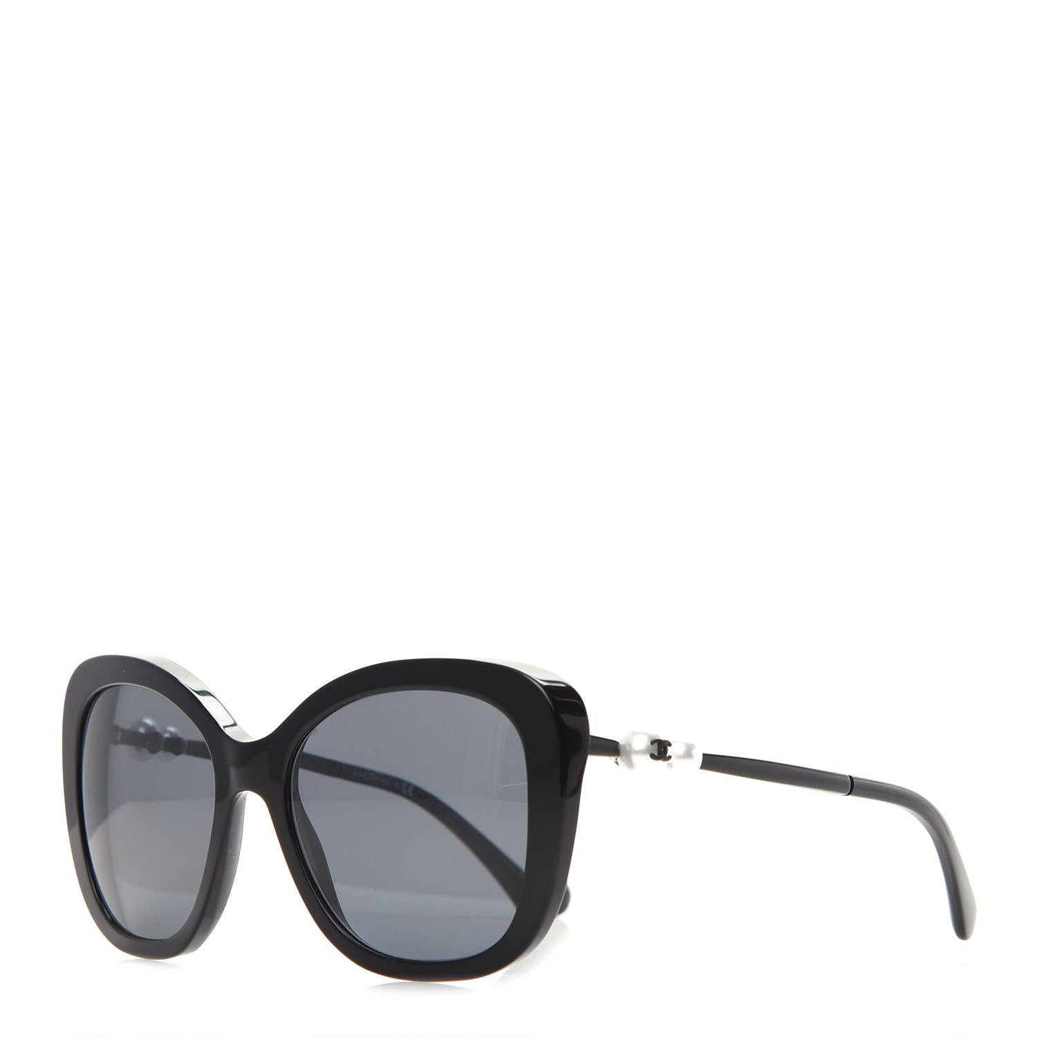 Chanel Acetate Butterfly Winter Pearl Sunglasses 5339-H Black 1 of 7