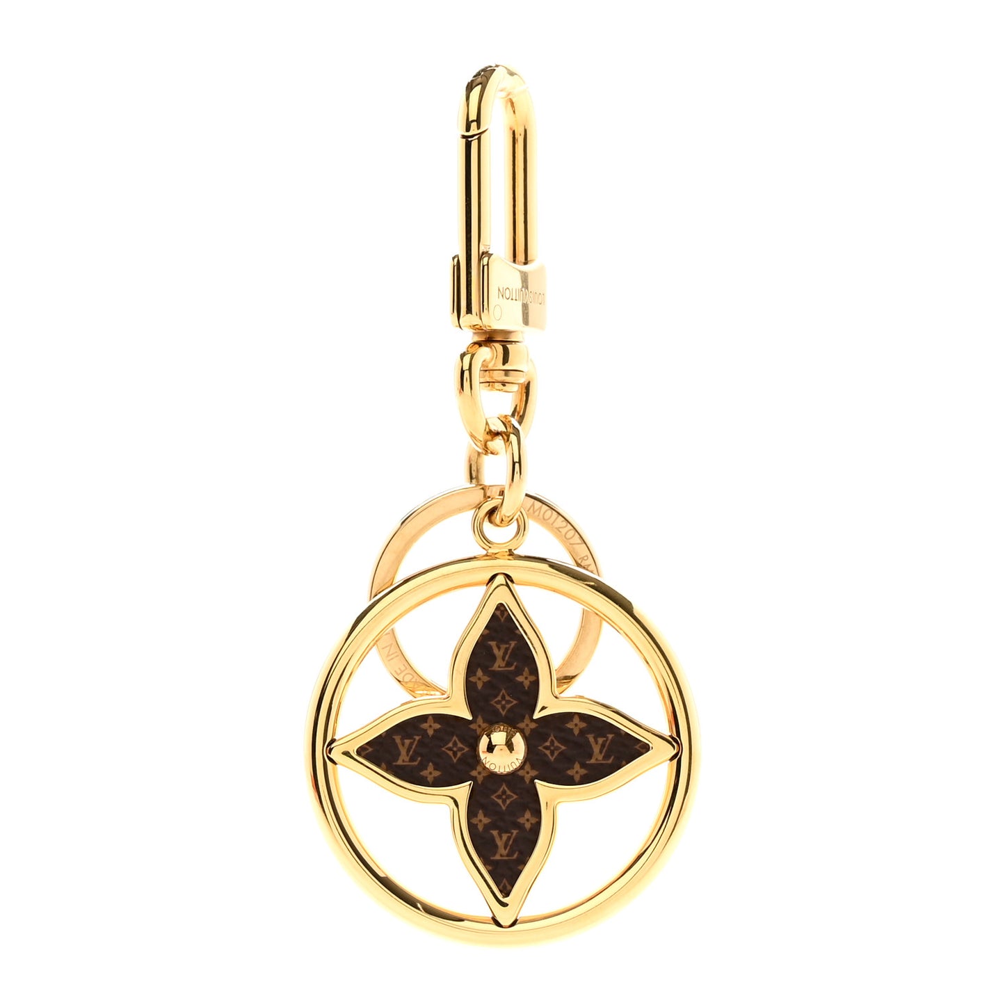 Monogram Puzzle Flower Bag Charm Key Holder