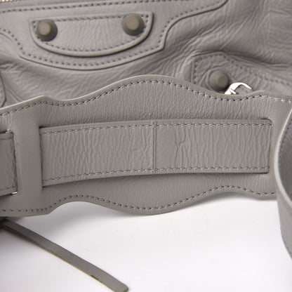 Balenciaga Matte Goatskin Rubber Covered Classic Hardware Mini City Gris Glace 10 of 14