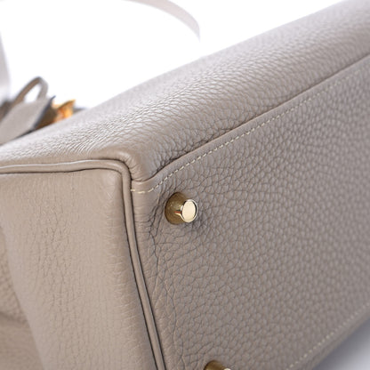 Hermes Taurillon Clemence Kelly Retourne 28 Gris Tourterelle 8 of 37