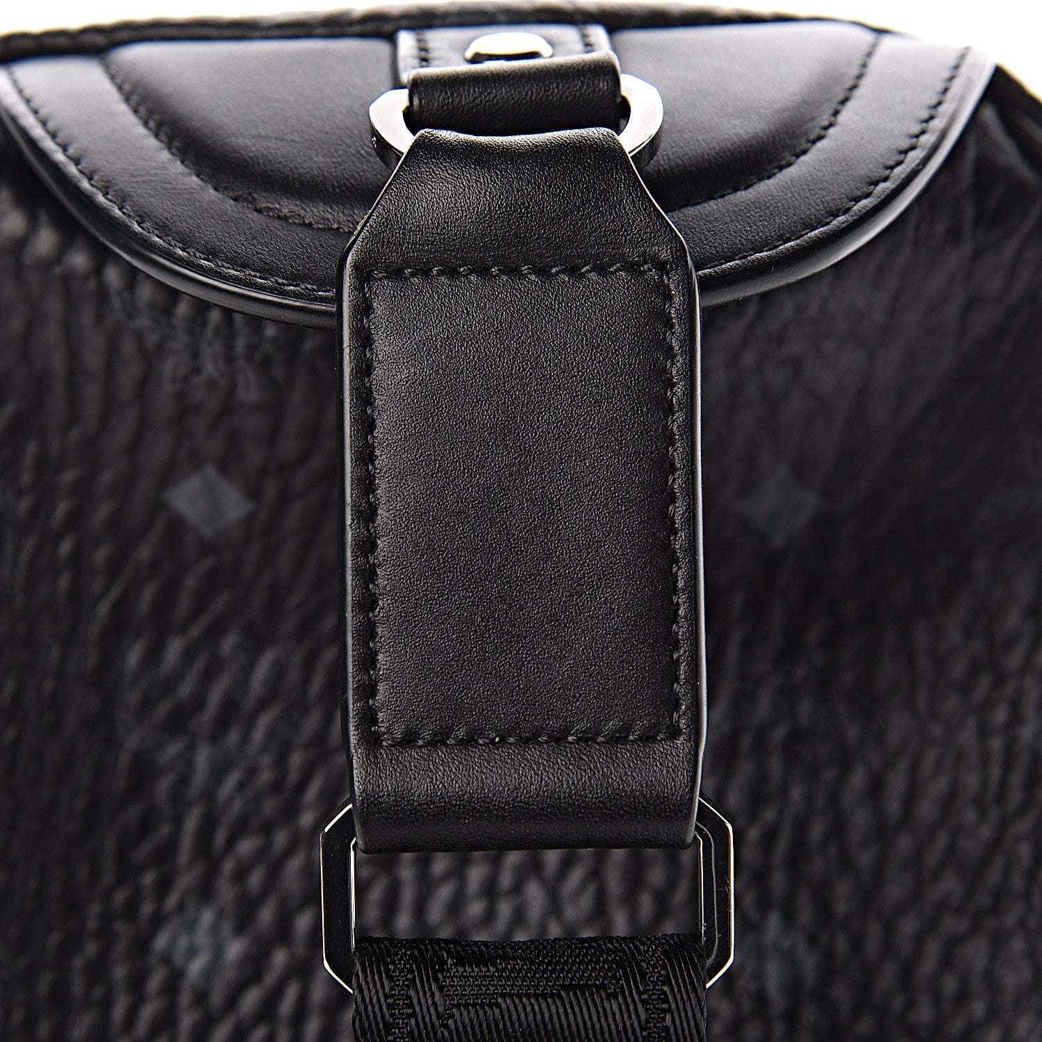 MCM Visetos Spot Medium Sling Bag Black Silver 7 of 10