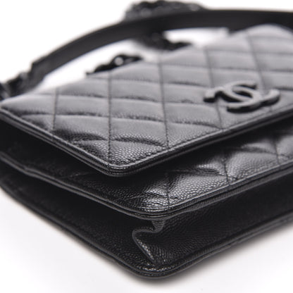 Chanel Caviar Quilted My Everything Wallet On Chain WOC Black 10 of 12