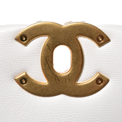 Chanel Lambskin Quilted Large 19 Flap Light White 9 of 12