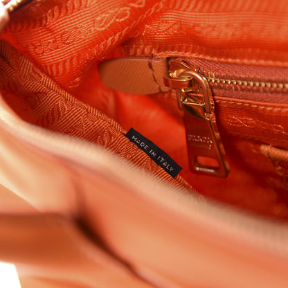 Prada Tessuto Nylon Saffiano Tote Papaya 11 of 12