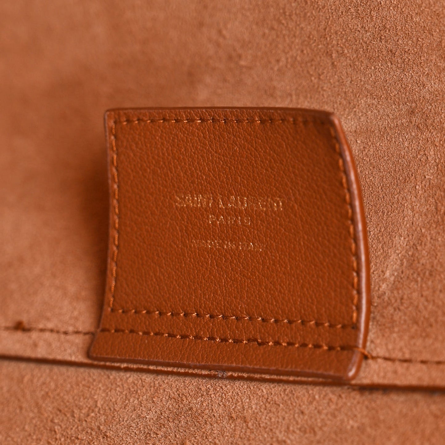 Calfskin Large Shopping Tote Dark Tan