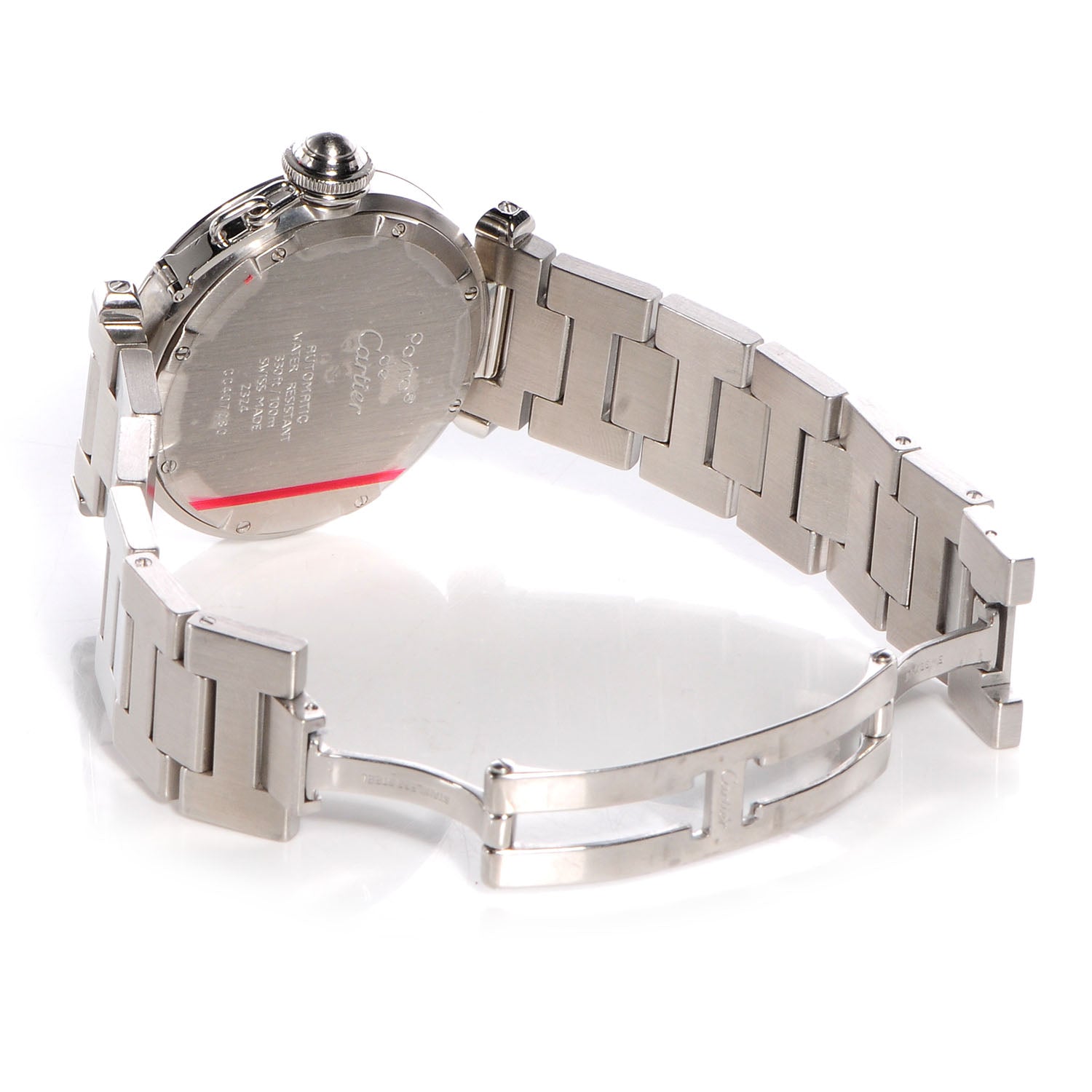 Cartier Stainless Steel 35mm Pasha de Automatic Watch Salmon 3 of 9