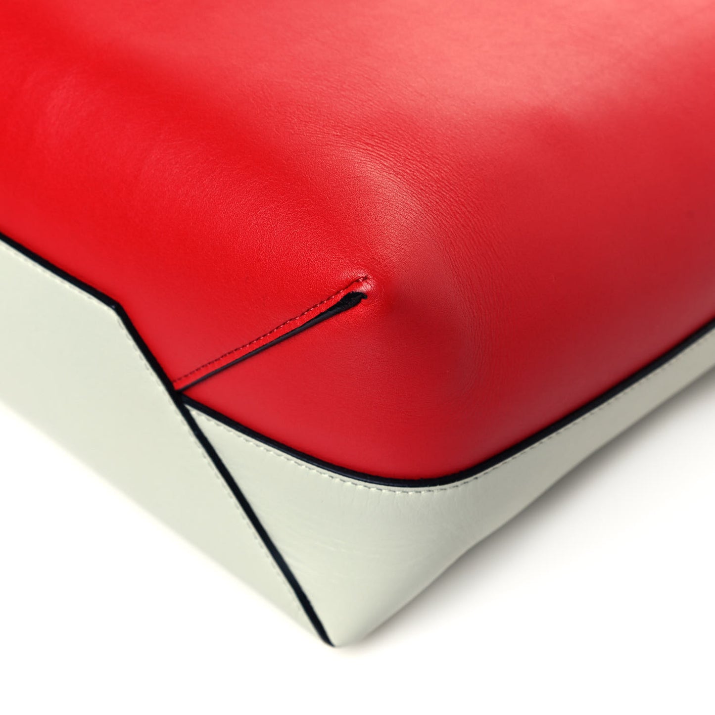 Shiny Smooth Calfskin Small Twisted Cabas Jade Bright Red